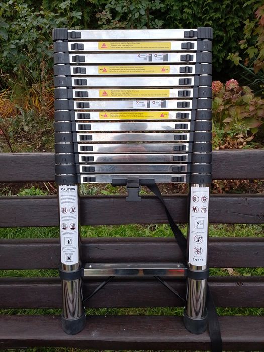 Drabina teleskopowa 4,4 m stal nierdzewna