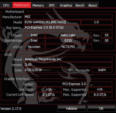 Procesor i7 7700k, MSI B250 GAMING M3, 20gb ram