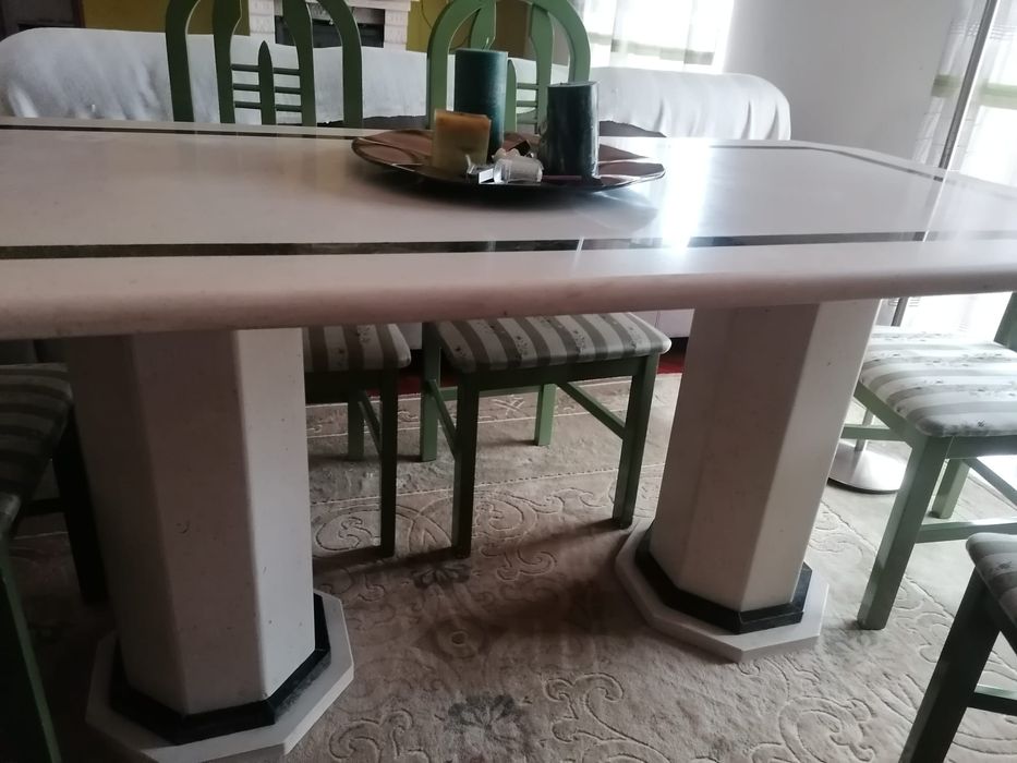 Mesa de pedra sala de jantar