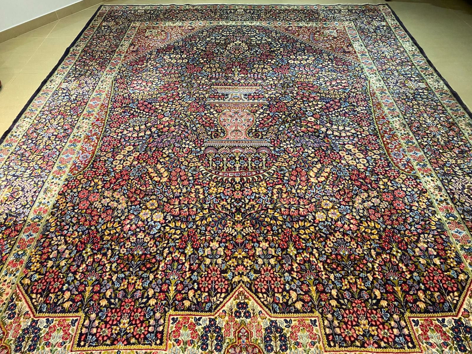 Kirman Persja 405 # 280 Perski dywan z Iranu - Ręcznie tkany wełniany