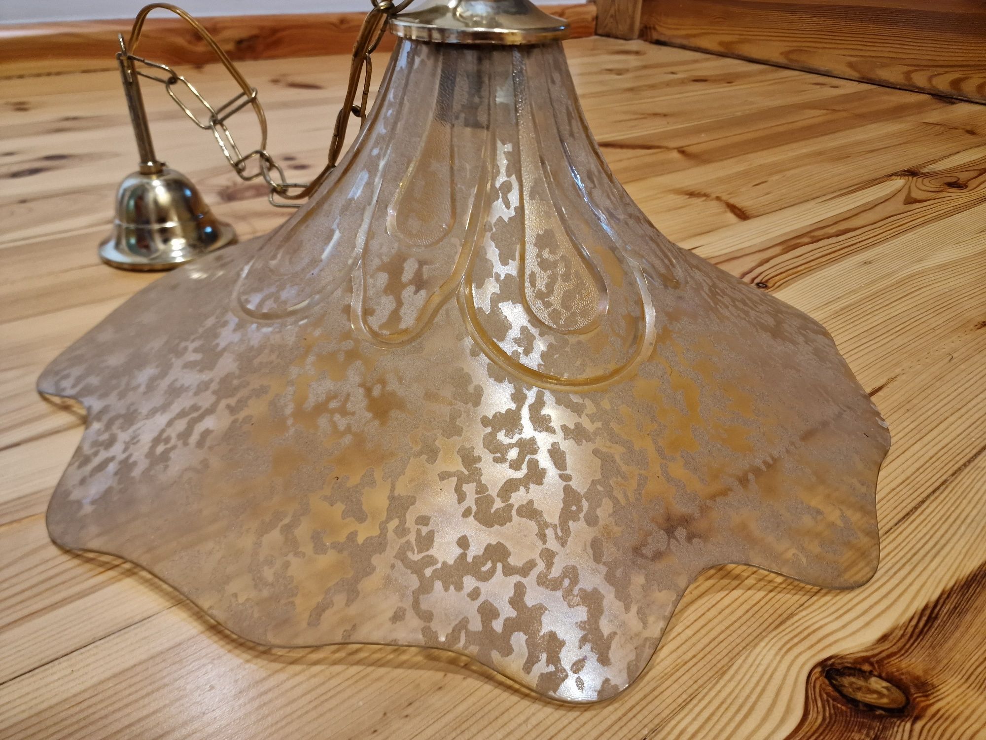Lampa artystyczna szkło lata 60