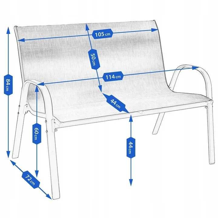 Zestaw meble ogrodowe 2x krzesło sofa stolik KOMPLET na taras balkon