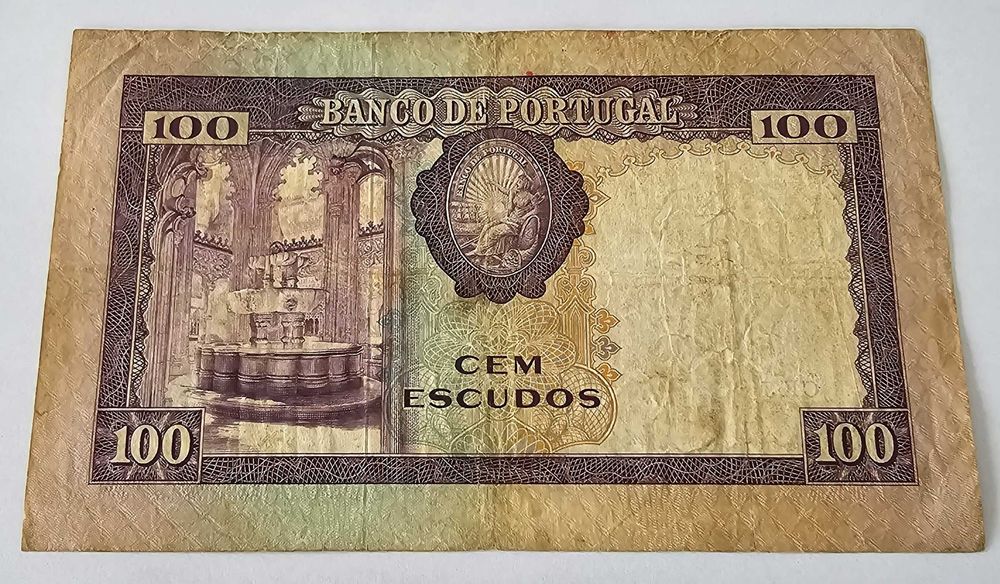 Nota 100 escudos antiga 1961