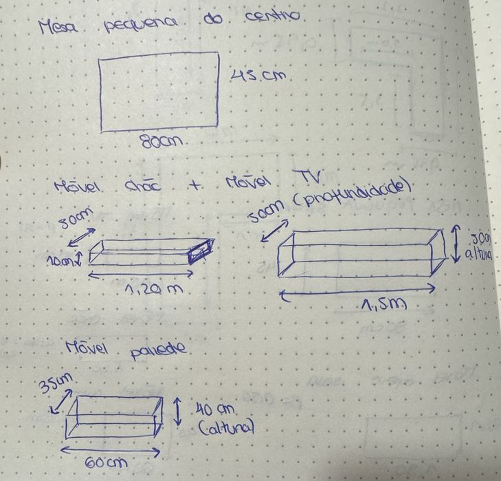 Conjunto de moveis de sala