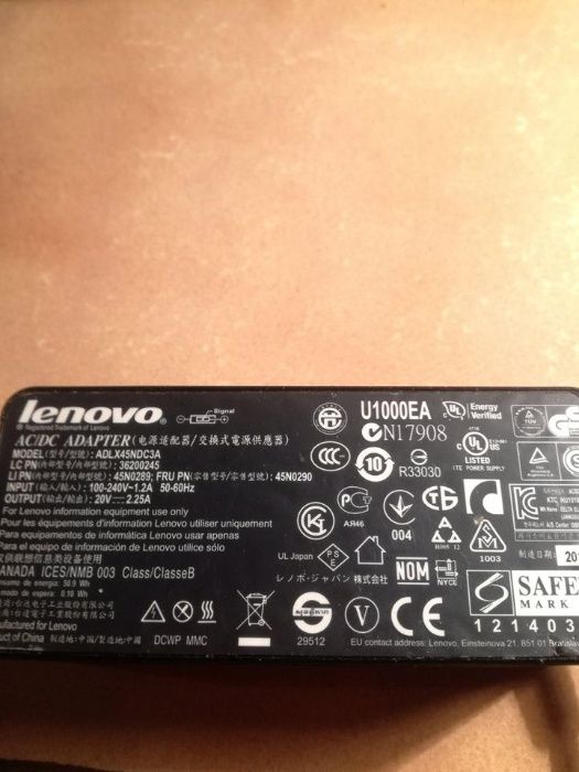 Orginalna ładowarka do laptopa i bateria Lenovo
