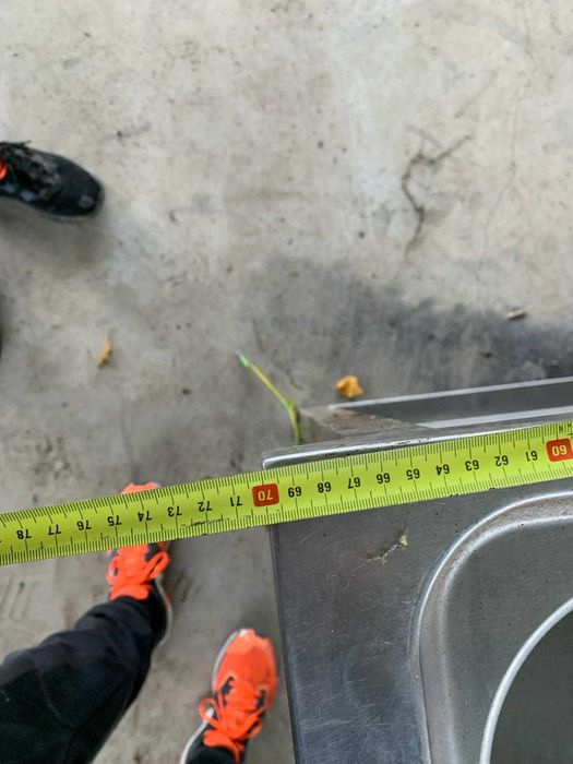 Bancada de Inox com 2 lavatórios integrados