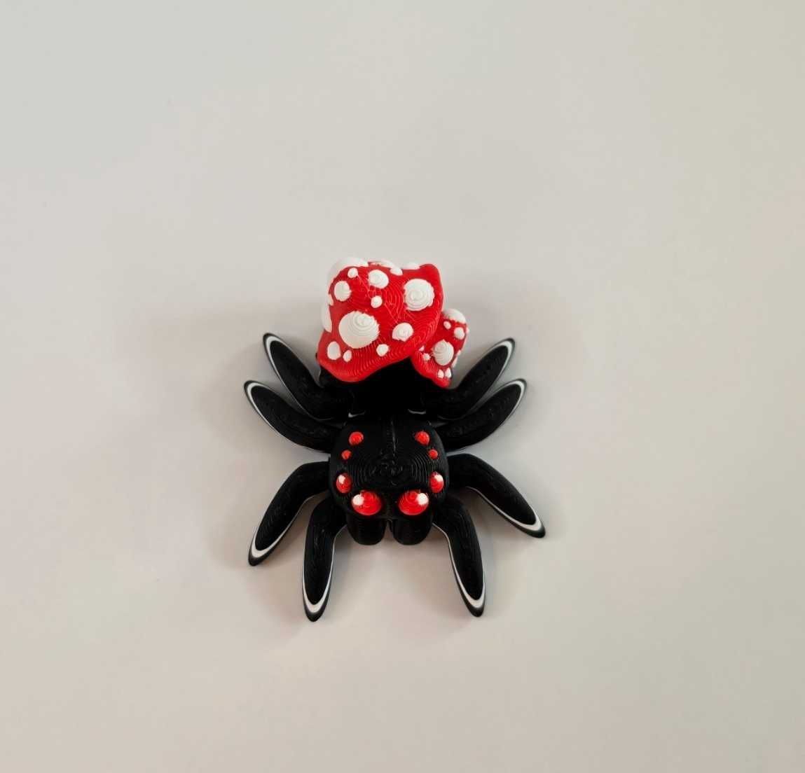 Grzybopająk — Figurka pająka, ruchome kończyny — Halloween — Druk 3D