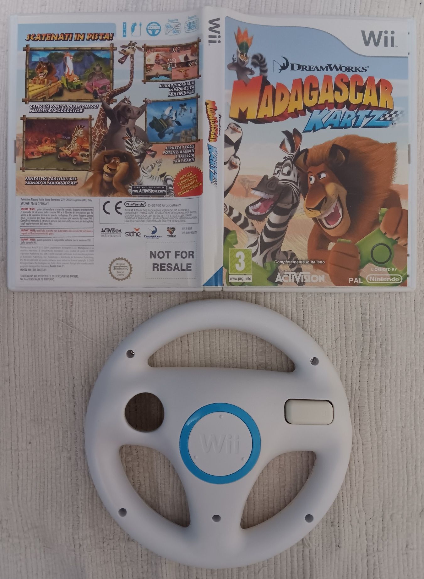 Madagáscar Kartz + Volante - Nintendo Wii