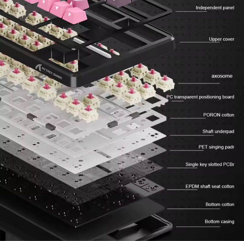 Attack shark X65 HE Keyboard Магнитна 8000hz
