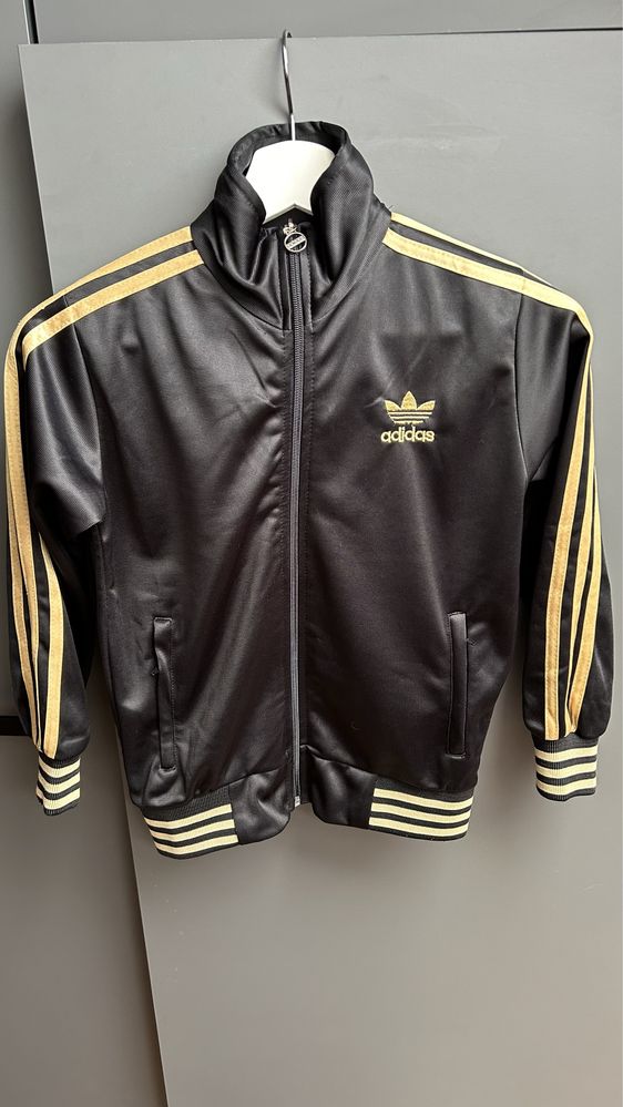 Bluza kurtka Adidas czarna ze zlotem rozmiar XXS/XS