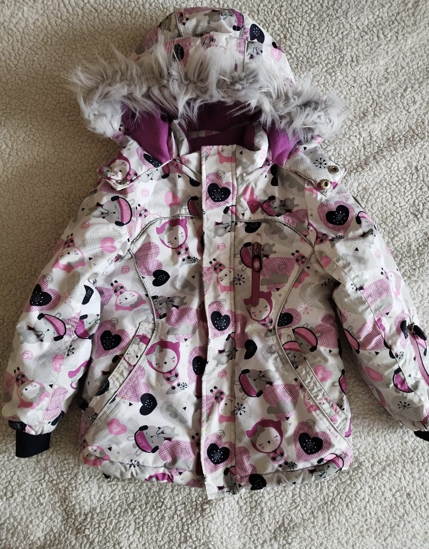 Зимова лижна дитяча курточка Coolclub для дівчинки 4-5 років