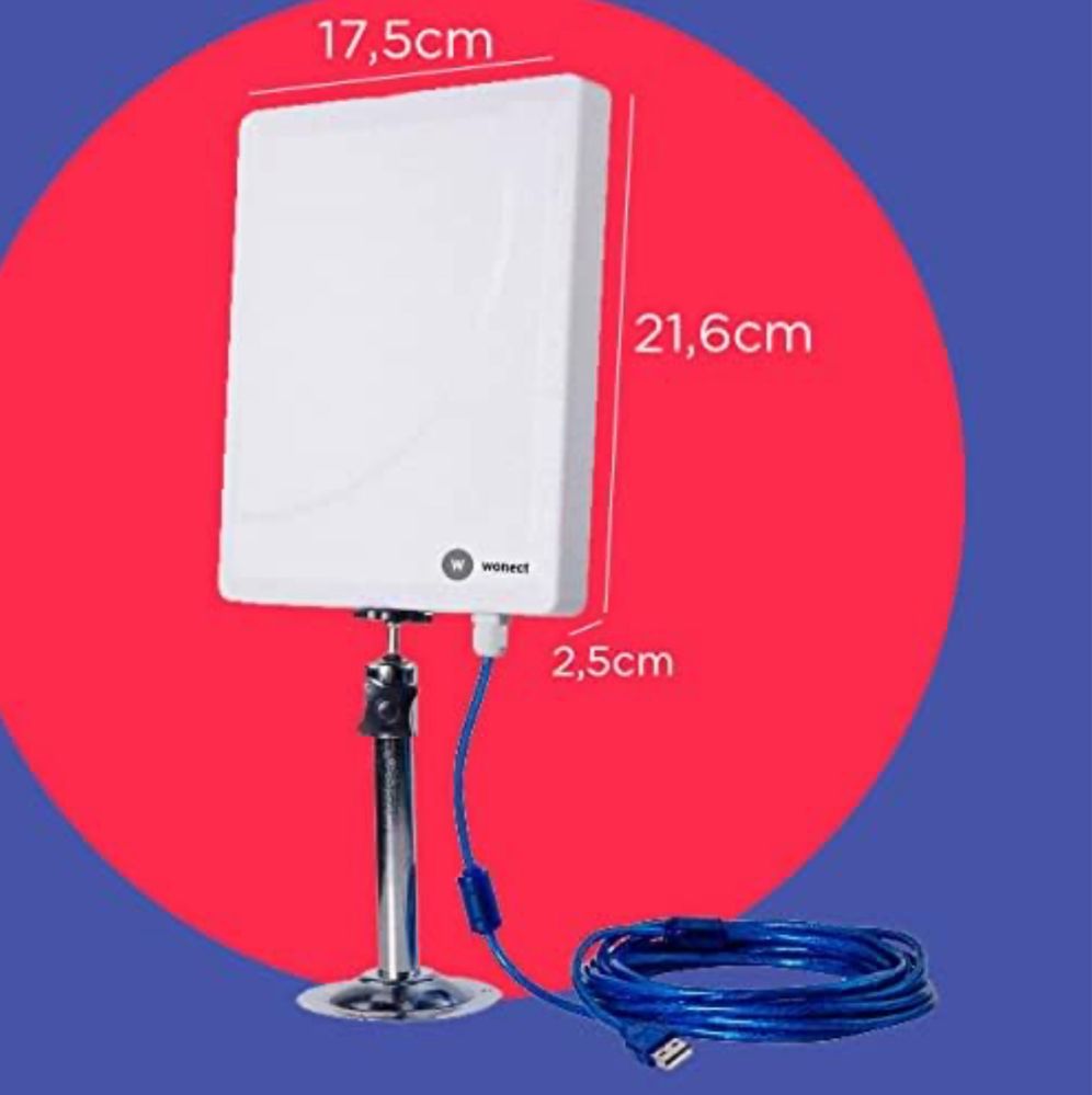 Antena WiFi 36 dBi zasięg 10 metrów