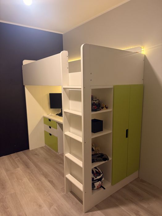 Łóżko piętrowe IKEA SMASTAD biurko szafa dziecięca
