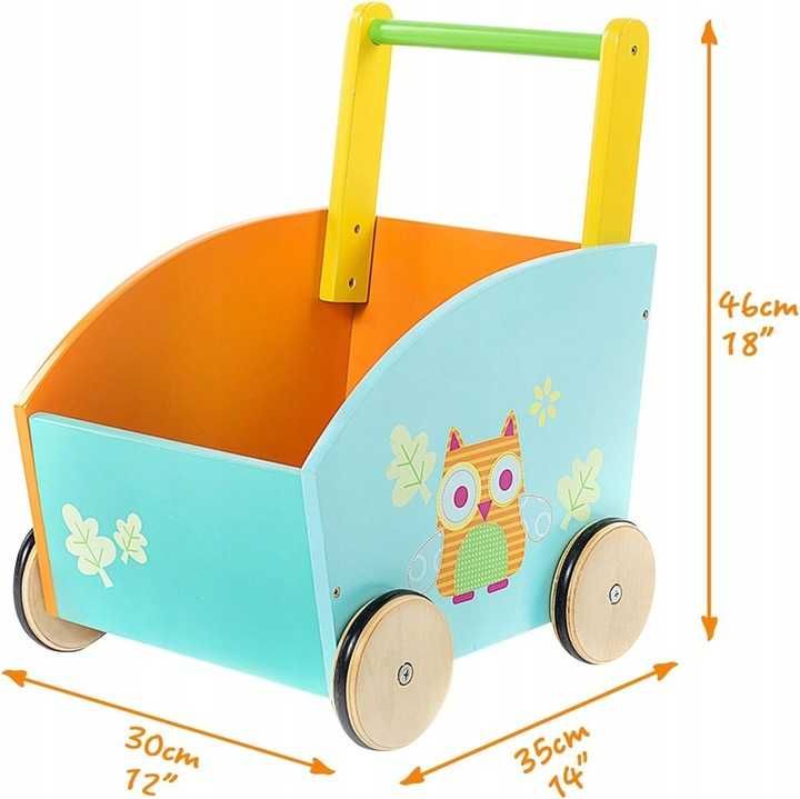 Labebe Chodzik dla niemowląt Drewniany wózek Używany
