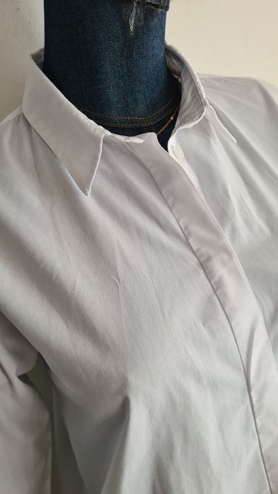 Sukienka koszulowa marynarkowa. Biała. Rozmiar S 36