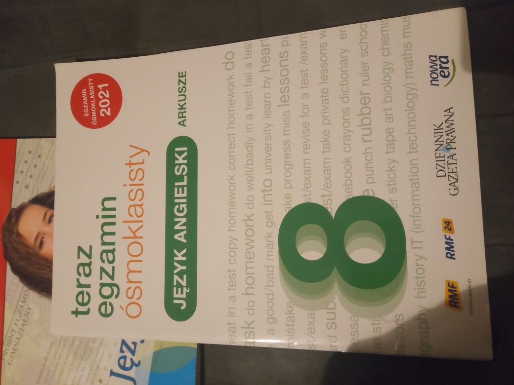 Testy egzamin ośmoklasisty język angielski zapisane