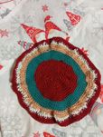 Вязаный маленький коврик