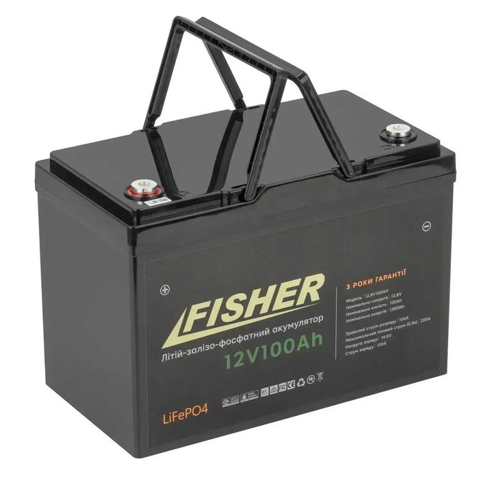 Аккумулятор Fisher 100 Ah 12.8V литий-железо-фосфатный(LiFePo-4)
