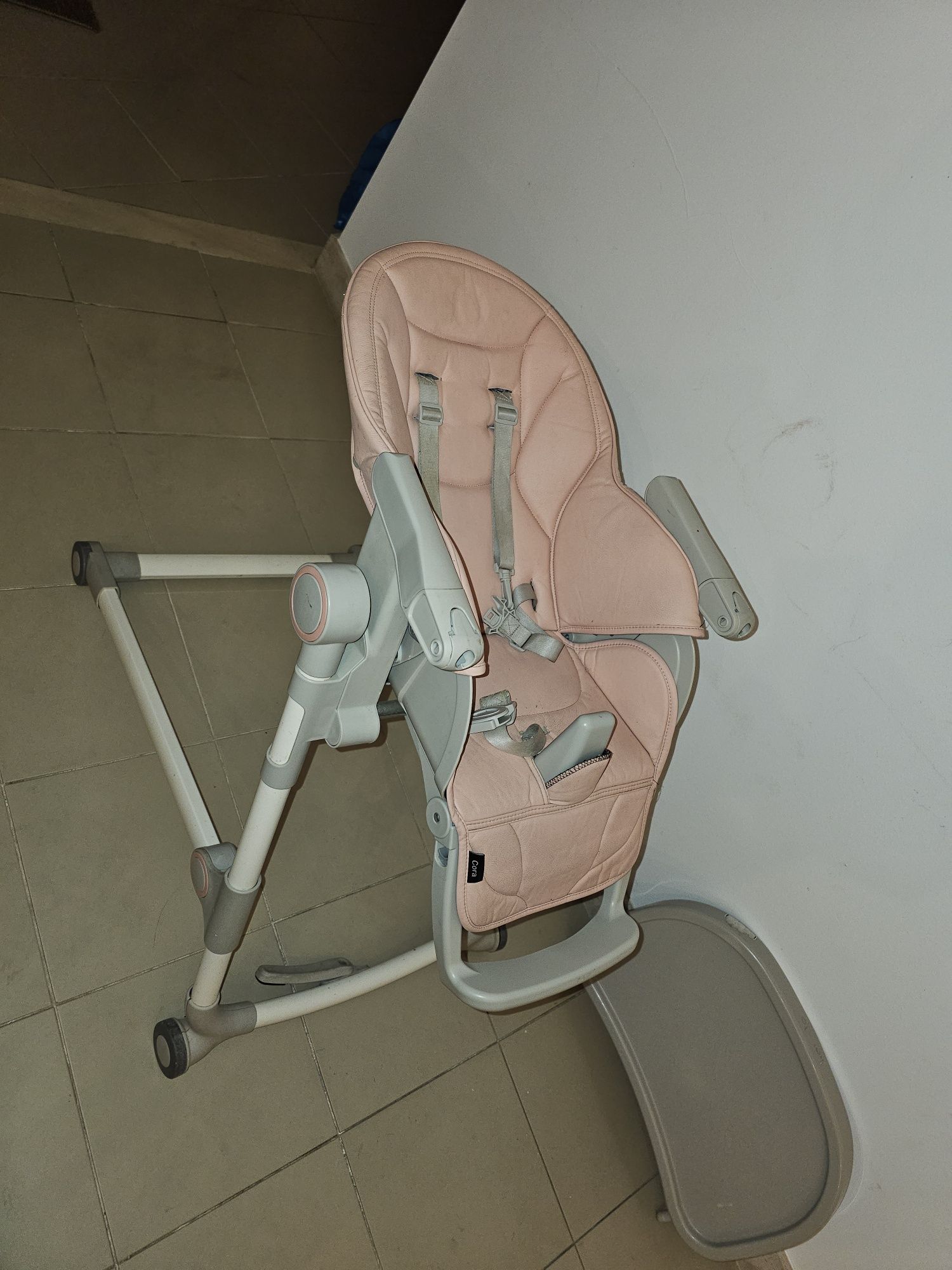 LIONELO Cora cadeira alta dobrável, cadeira alta para bebé