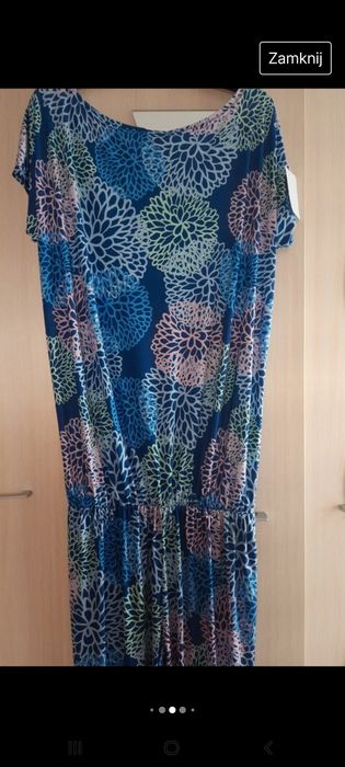 Kombinezon granat w kwiaty 42/44/46