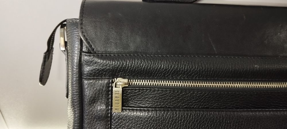 Практичний чоловічий портфель LAVNIK з натуральної шкіри