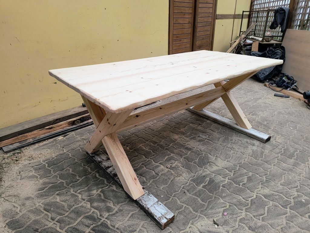 Stół drewniany ogrodowy tarasowy