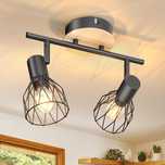 Lampa sufitowa z drewnem E14 do salonu, kuchni - bez żarówek