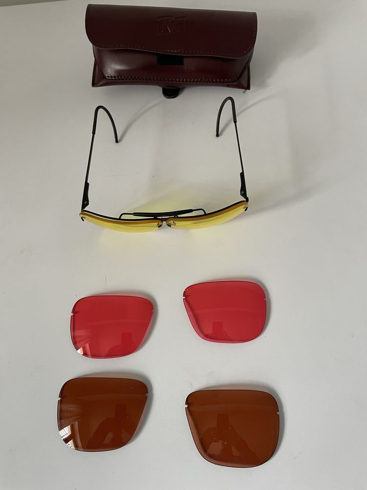 Óculos de proteçao para tiro RE com 3 pares de lentes