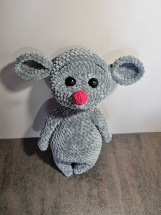 Myszka na szydełku, przytulanka, pluszak, handmade