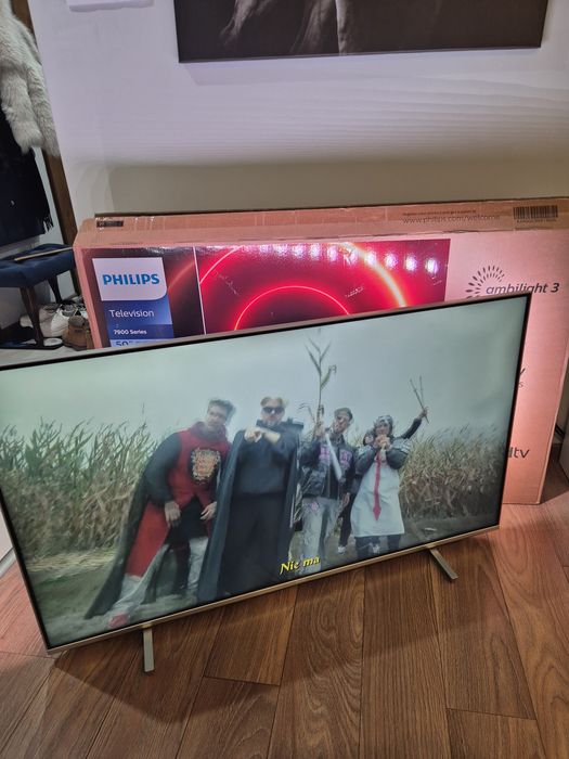 Telewizor philips 50 cali 4k Smart tv android 3 letni stan bdb
