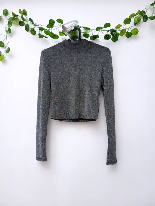 Top Brilhante de Manga Comprida