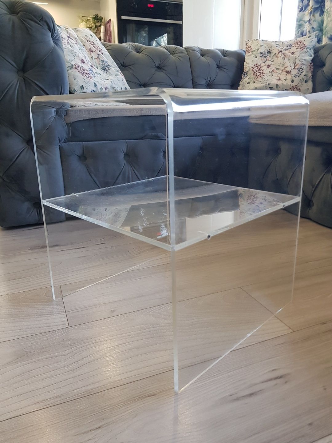 Stolik Plexi Plexiglass Vintage Niemcy Akrylowy lat 70/80 Akryl kawowy