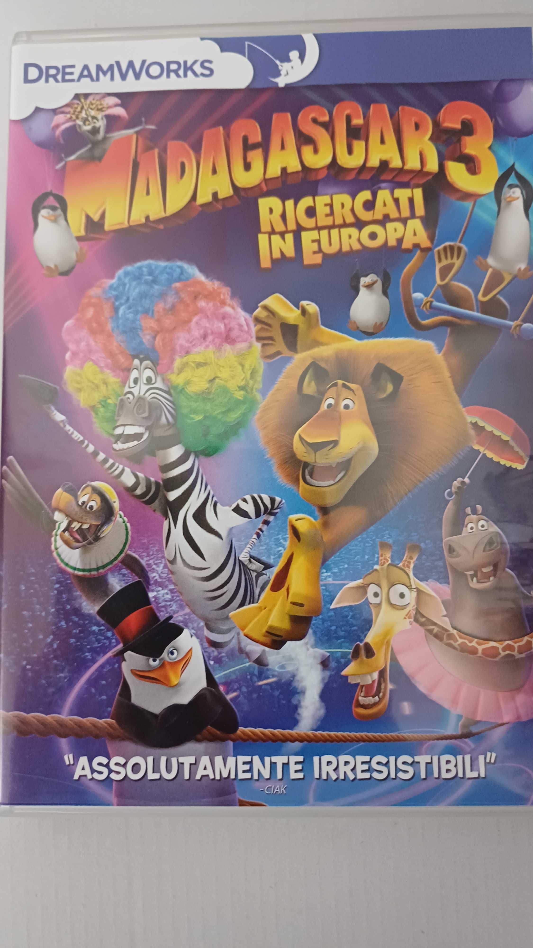 DVD Madagascar 3, po włosku i po angielsku, bez polskiego