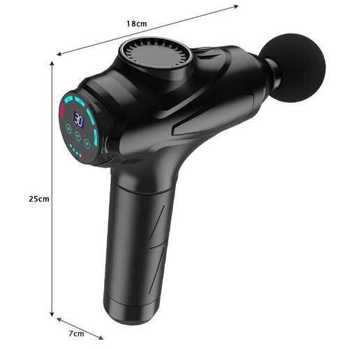 PISTOLA DE MASSAGEM 30 VELOCIDADES + 6 HORAS DE BATERIA + 10 TIPS