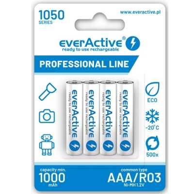 Батарейки аккумулятор everActive Ni-MH AAA/HR03 1050 mAh BL 4 шт