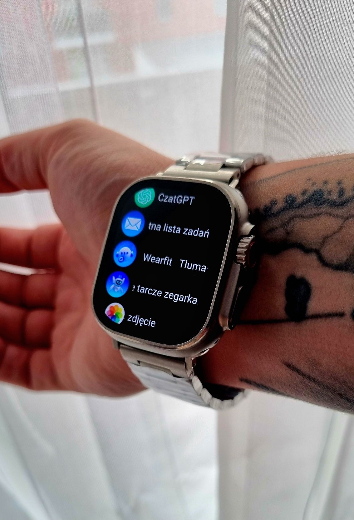 Smartwatch HK10 Ultra 3 srebrna bransoleta