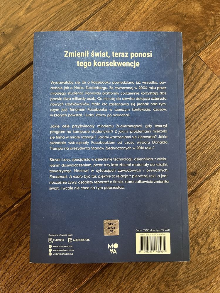 Facebook. A miało być tak pięknie. Steven Levy. Nowa!