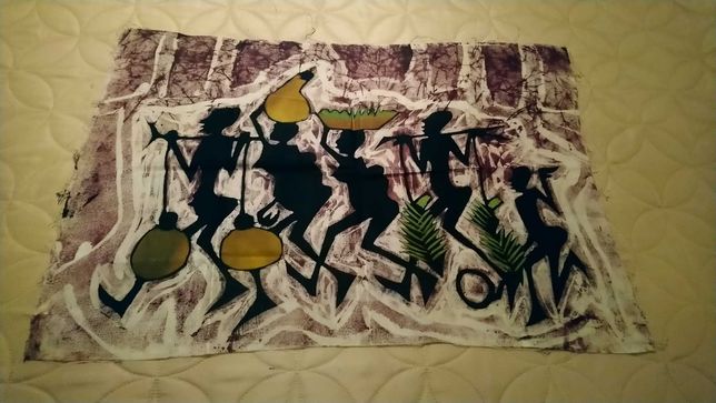 Pintura sobre tecido - Arte Africana