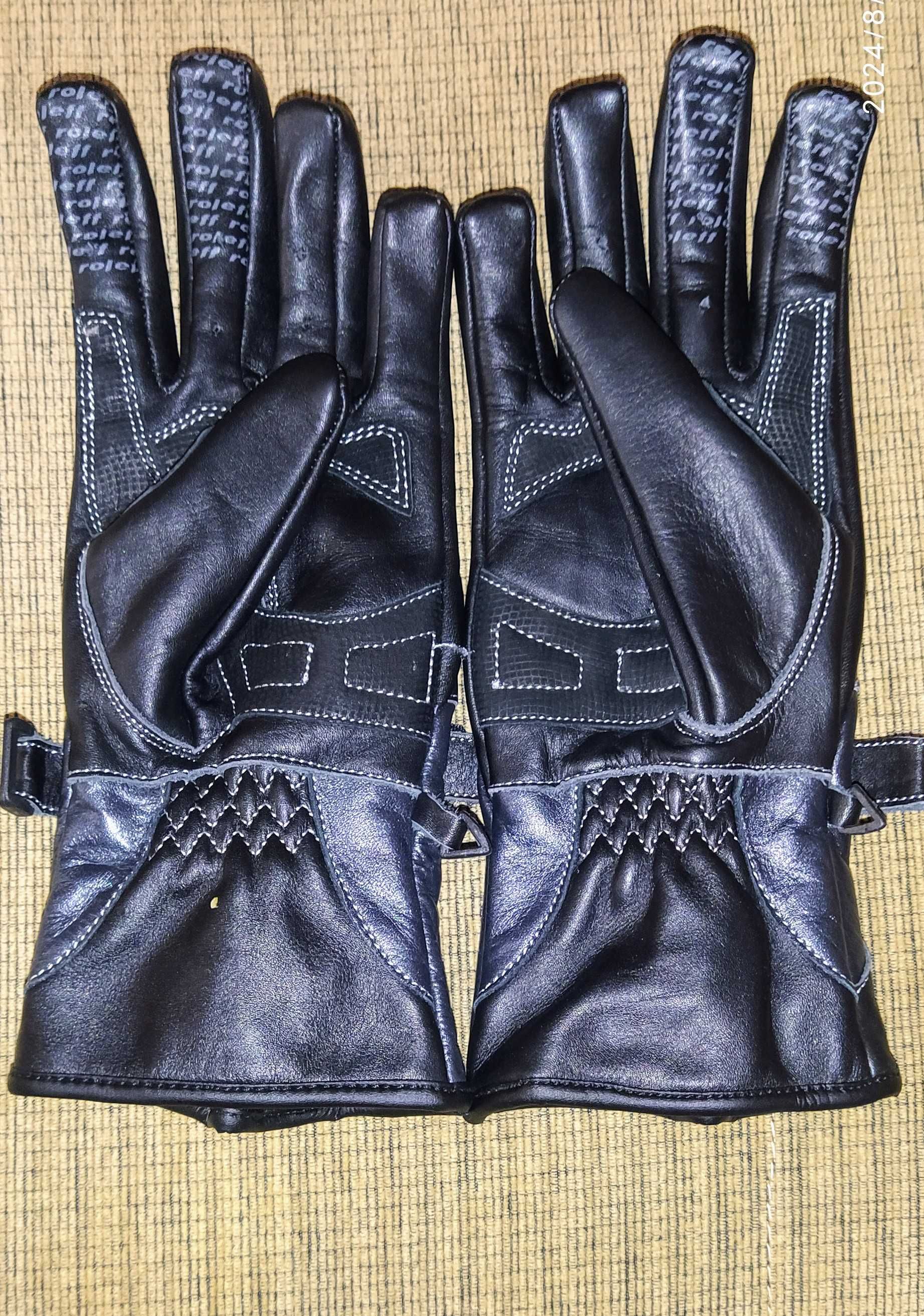 Rękawiczki motocyklowe skórzane damskie M LWG
