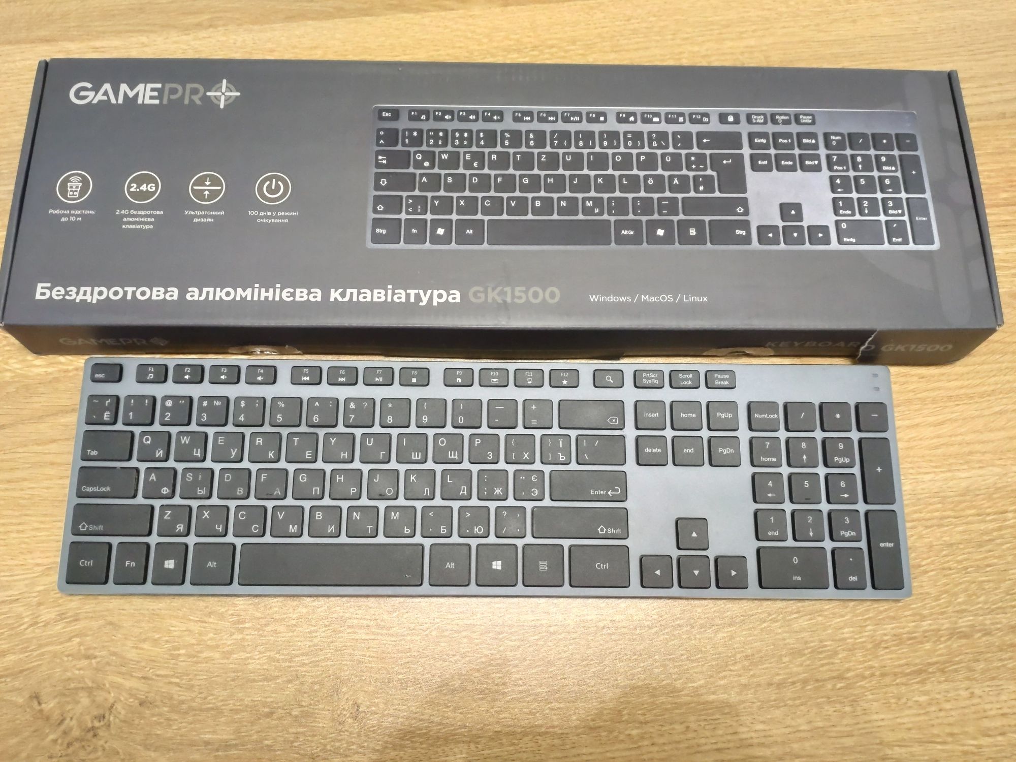 Безпровідна клавіатура gamepro gk1500