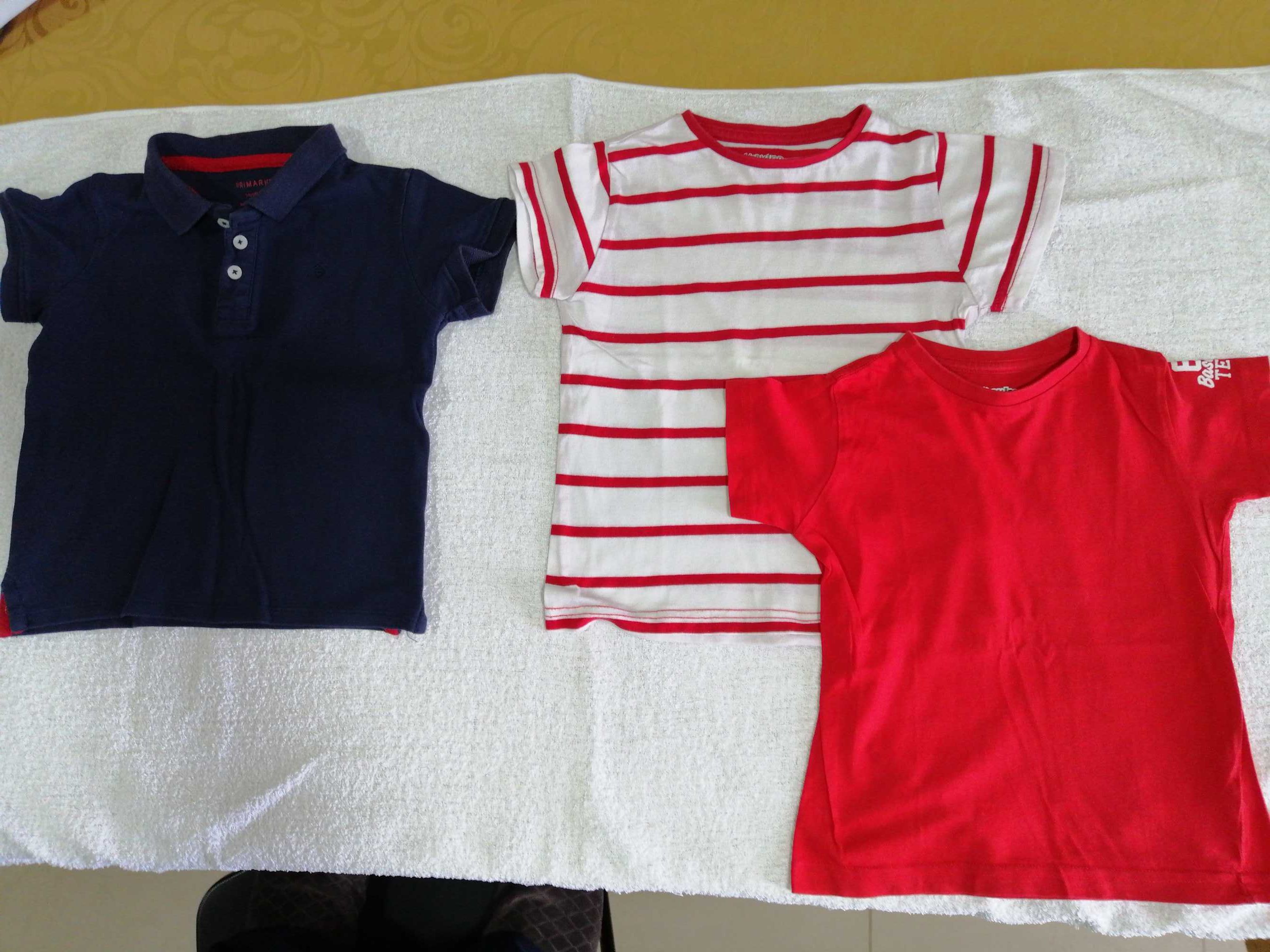 1 polo e 2 t-shirts, Primax, 3-4 anos