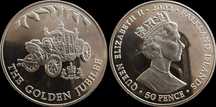 Moeda de 50 Pence - 2002 - Ilhas Falkland -  A Carruagem