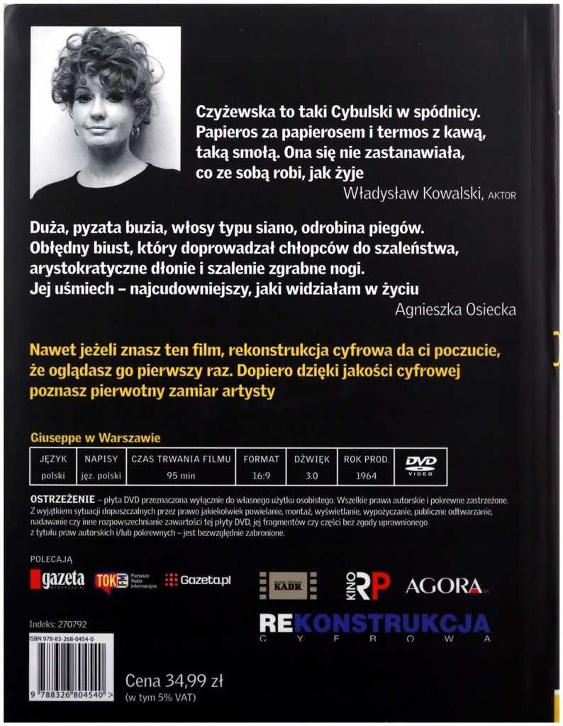 Giuseppe w Warszawie -  Elżbieta Czyżewska DVD nowy folia