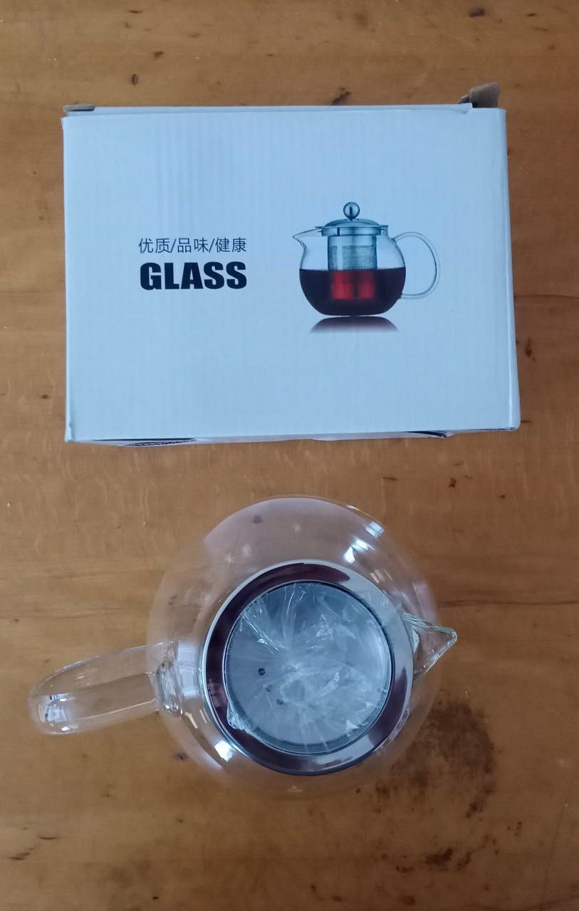 Чайник стеклянный заварочный с фильтром, 950мл