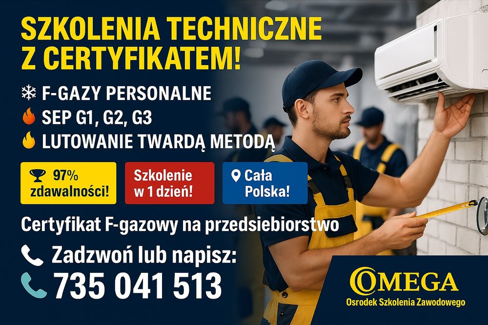 F - GAZY -Szkolenia i kursy Zawodowe  promocyjna cena !