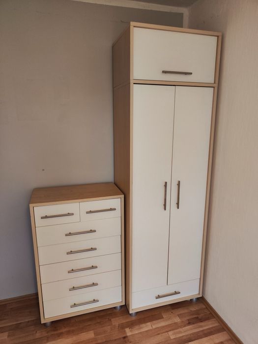 Meble, szafa i komoda, zestaw w dobrym stanie