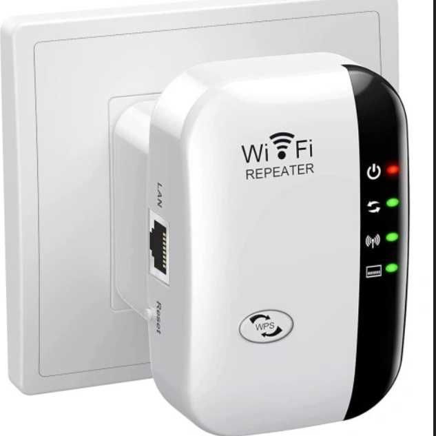Wzmacniacz sygnału Sieci WIFI MOCNY ZASIĘG 300 Mb/s +KABEL LAN