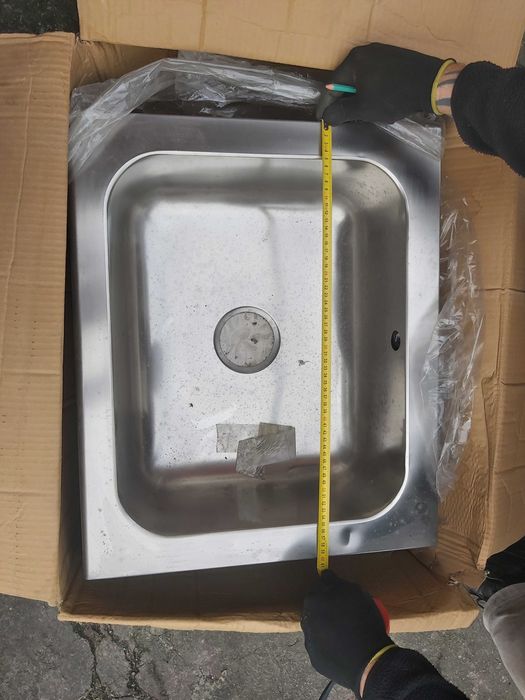 Zlew stalowy,jednokomorowy