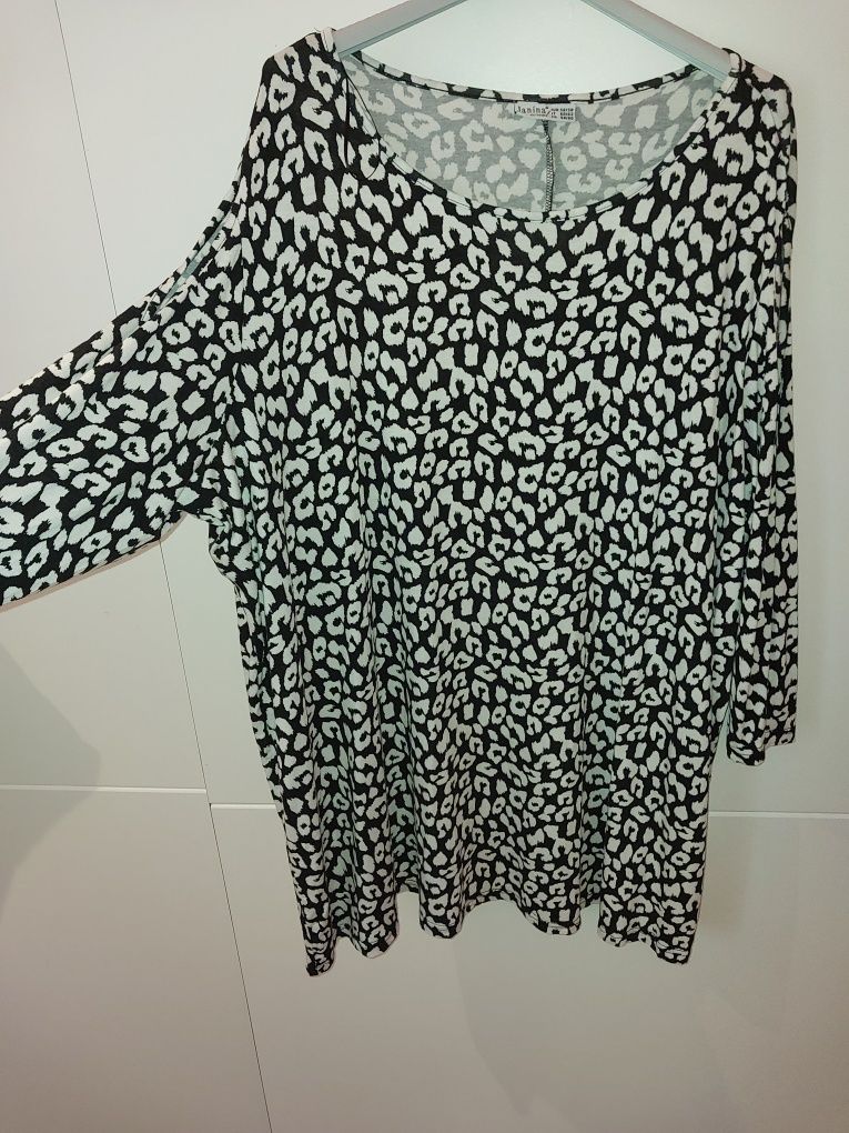 Bluzka w panterke cętki wiskoza plus size 56/58