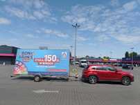 Reklama mobilna, przyczepa reklamowa, mobilny billboard Zielona Góra.
